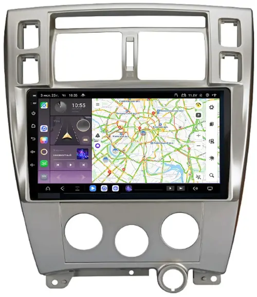 Магнитола для Hyundai Tucson 2004-2009 - Kuberg QLed, Android 13, Быстрейшая, CarPlay, SIM-слот