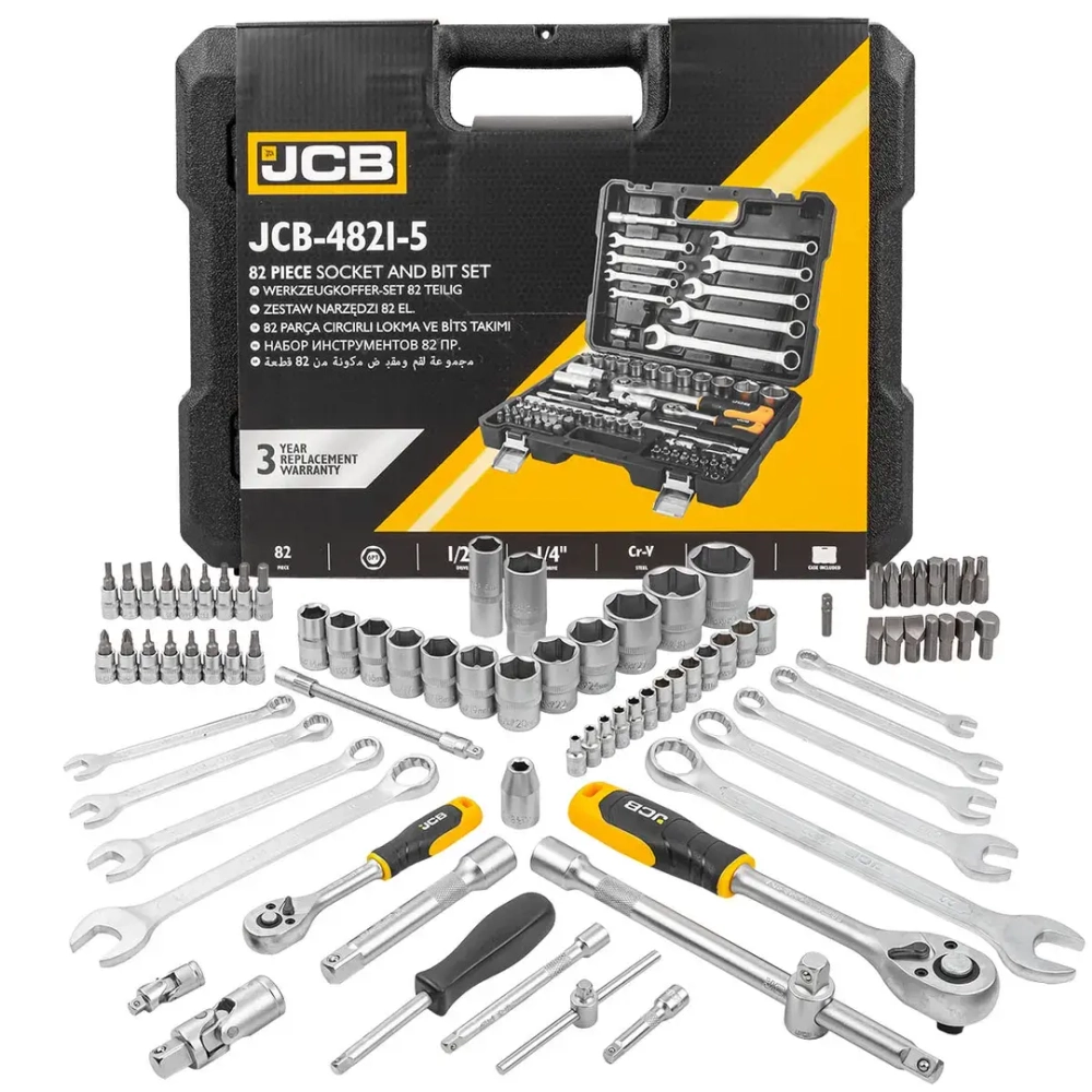 Набор инструмента 82пр.1/4''&amp;1/2''(6-гр.)(4-32мм) JCB JCB-4821-5