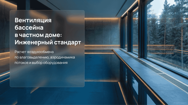 Вентиляция бассейна в частном доме: схема, расчёт воздухообмена и оборудование