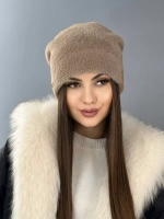 шапка зимняя пушистая из эко меха
