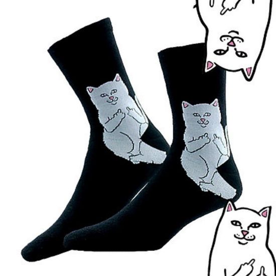 Носки "Кот Lord Nermal", р-р 36-40 (черный)