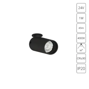 Встраиваемый спот 1W 4000K A6181PL-1BK черный Presto Arte lamp