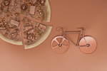 Нож для пиццы из нержавеющей стали the fixie, медный