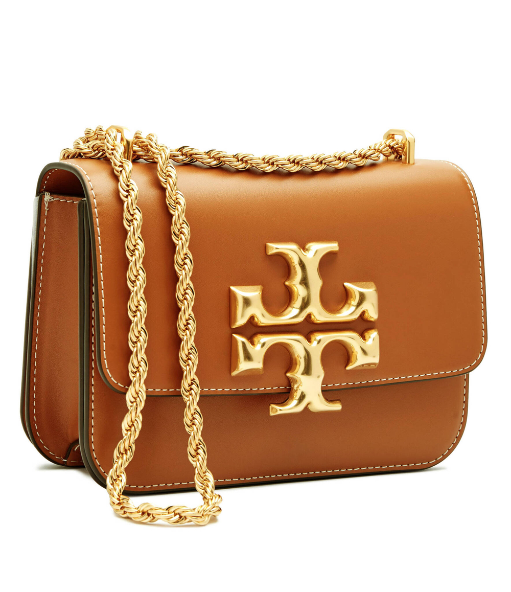 Кожаная сумка через плечо ELEANOR TORY BURCH - коричневый(73589)
