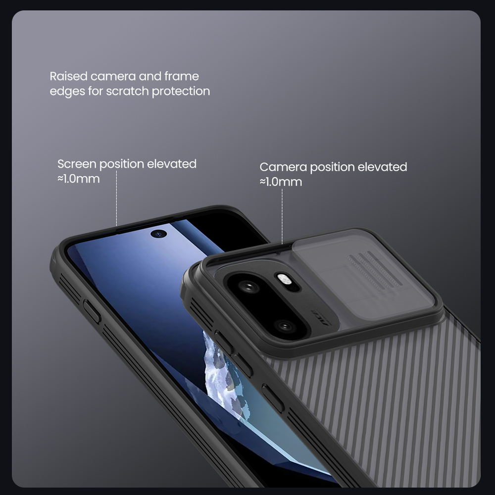 Чехол с защитной шторкой для камеры для OnePlus 15R и Ace 6, 6T, серия CamShield Pro (Clear version) от Nillkin