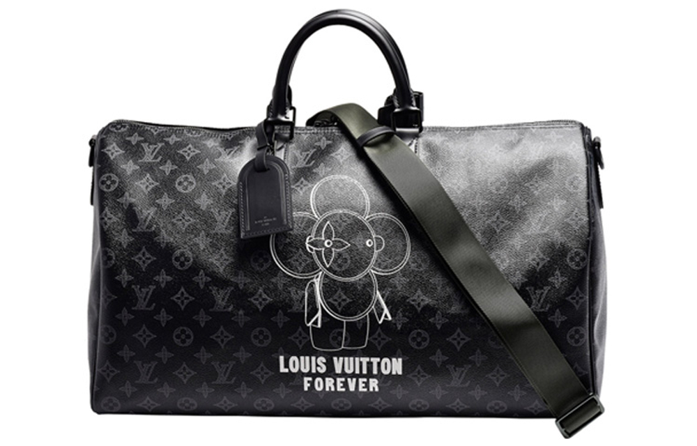 LOUIS VUITTON Keepall Canvas Handbag, Shoulder Bag, Travel Bag Unisex