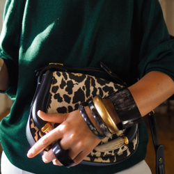 black horn square bangle