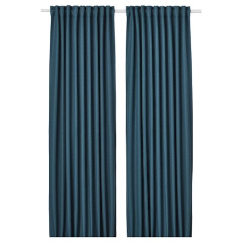 Комплект штор IKEA ANNAKAJSA (АННАКАЙСА), Синий, 145х250 см, 2 шт