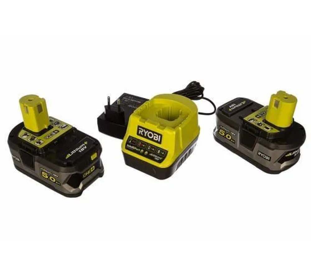Набор Ryobi ONE+ RC18120-250 5133003364 аккумулятор (18 В; 5.0 А*ч; Li-Ion) 2 шт. и зарядное устройство RC18120