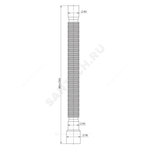 Гофра 40х40/50 L=480-1500мм Unicorn D150