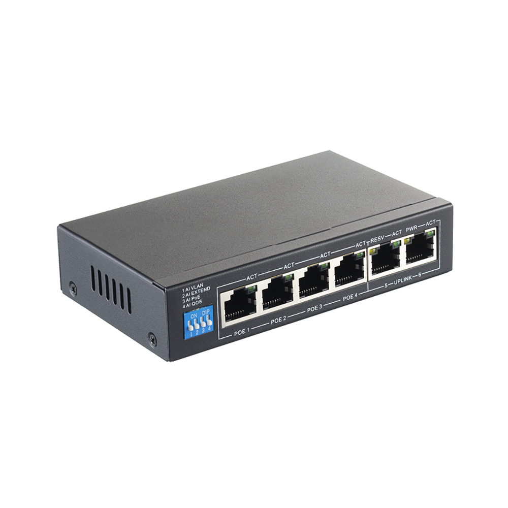 6-портовый POE коммутатор RL-SW4P2