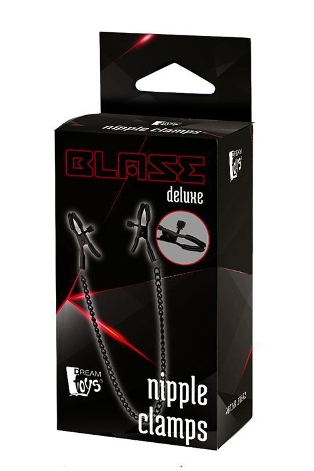 Черные зажимы на соски на цепочке Deluxe Nipple Clamps (Цвет: черный)