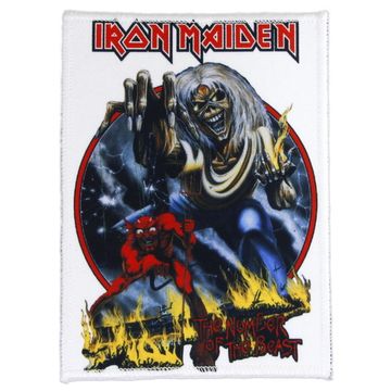 Нашивка Iron Maiden The Number Of The Beast белая (873)