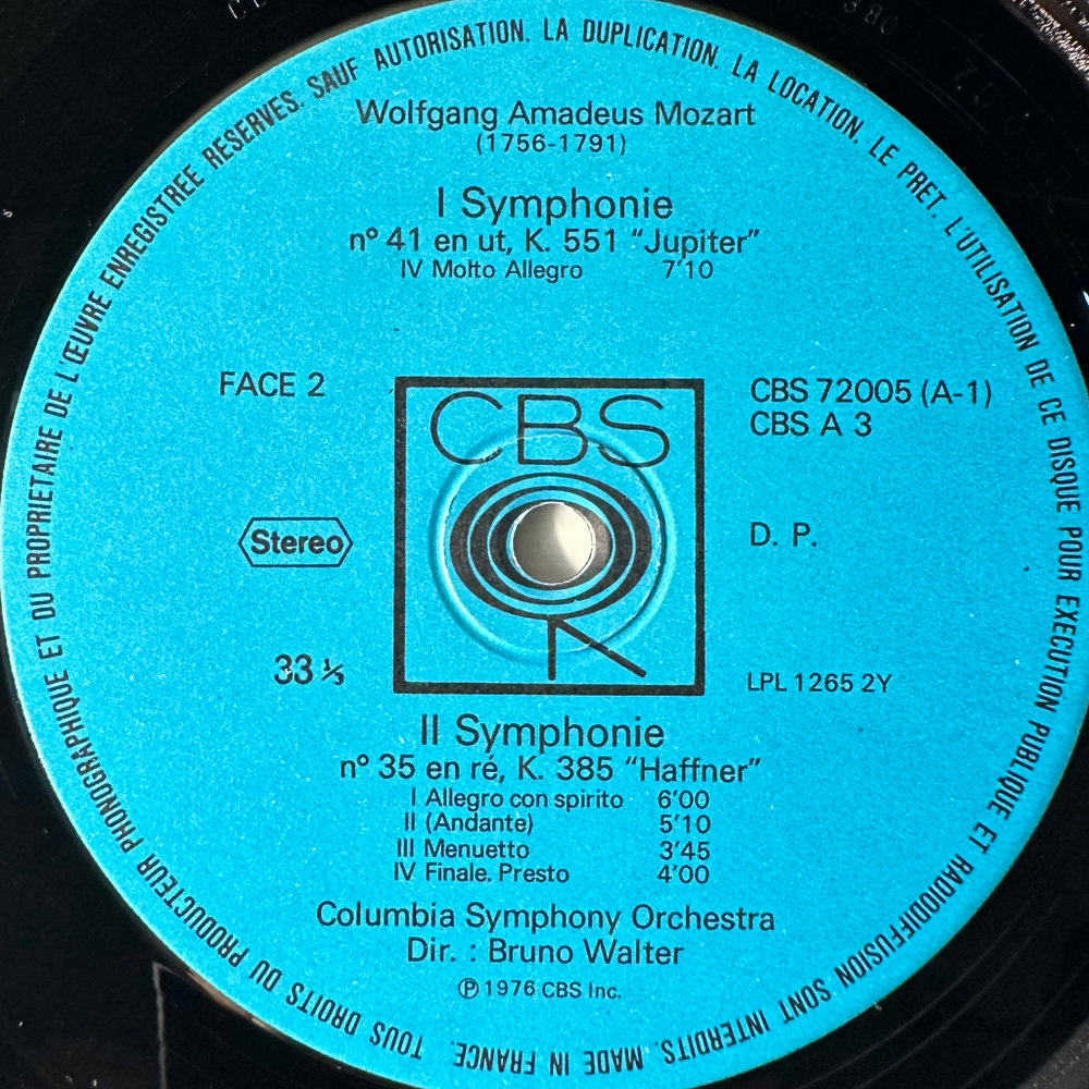 Моцарт - 6 симфоний 3LP (Франция 1976г.)