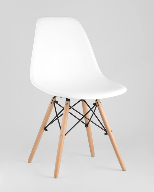 Стул Eames Style DSW белый (разборный каркас)