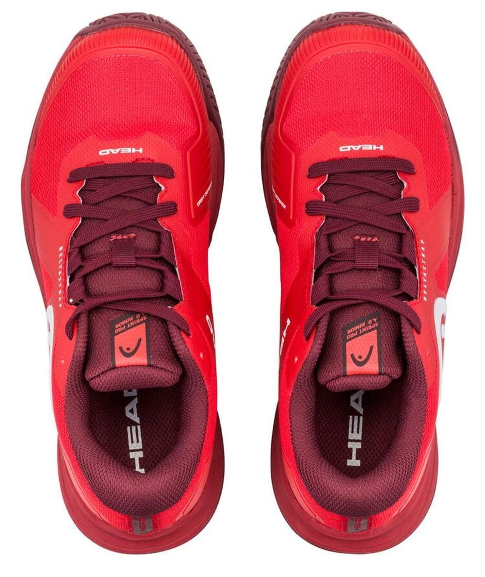 Детские Кроссовки теннисные  Head Sprint Pro 4.0 - red/dark red
