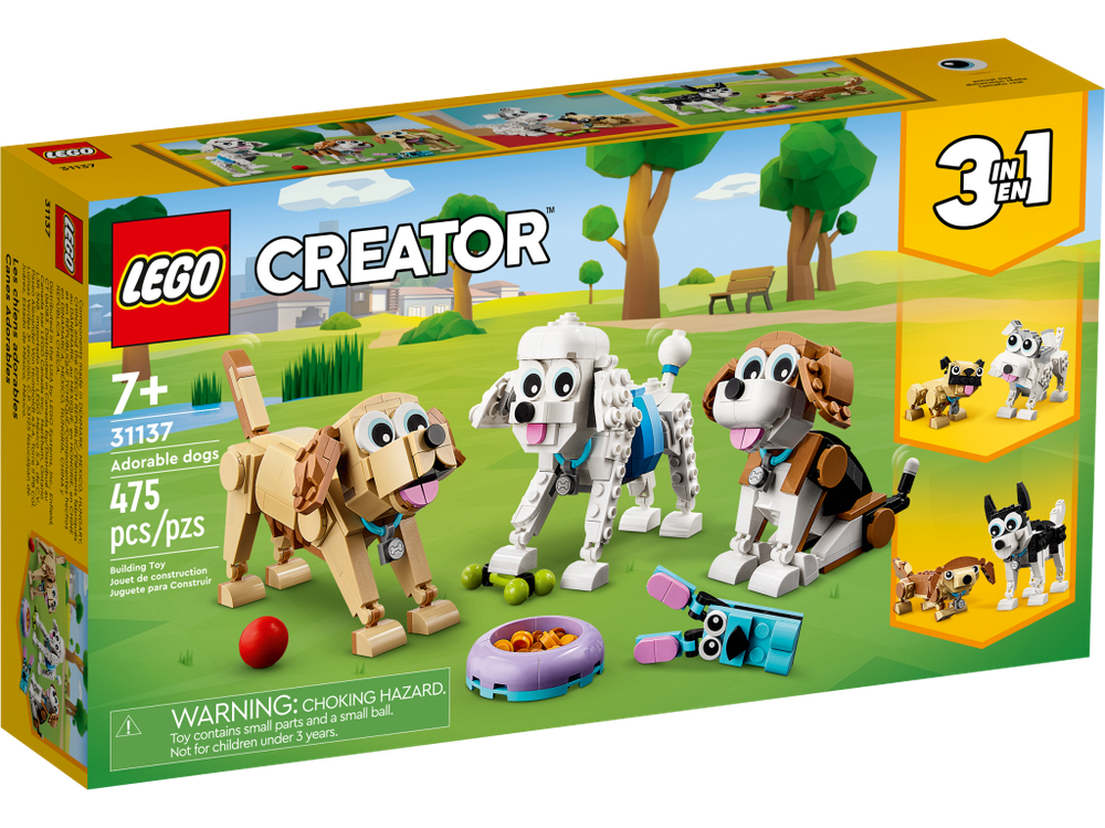Конструктор Лего Креатор Очаровательные собачки | LEGO Creator Adorable Dogs 31137, 475 деталей (7+)