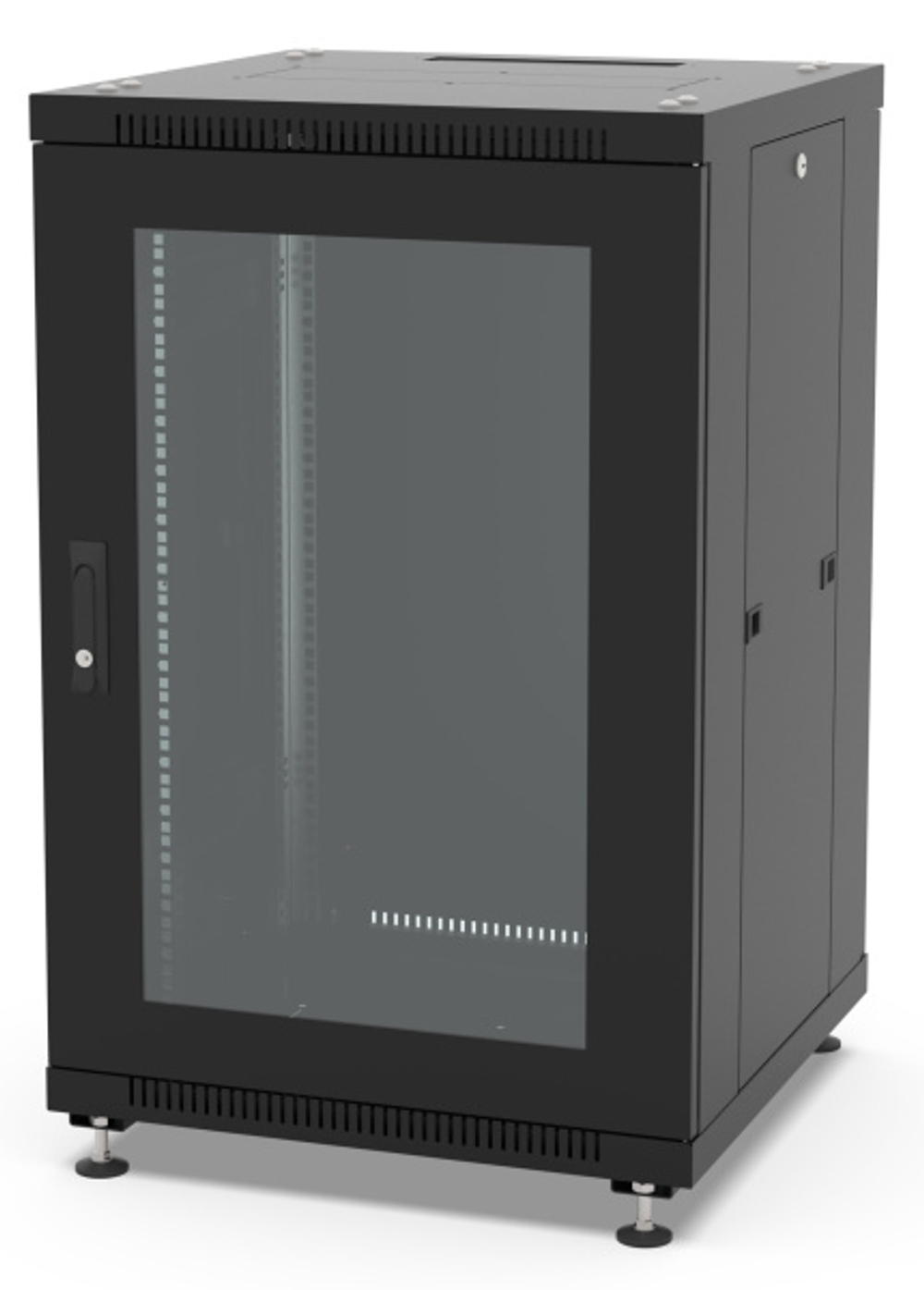 Шкаф напольный 19", 18U Filum FL-NT-1866GM1M-BK
