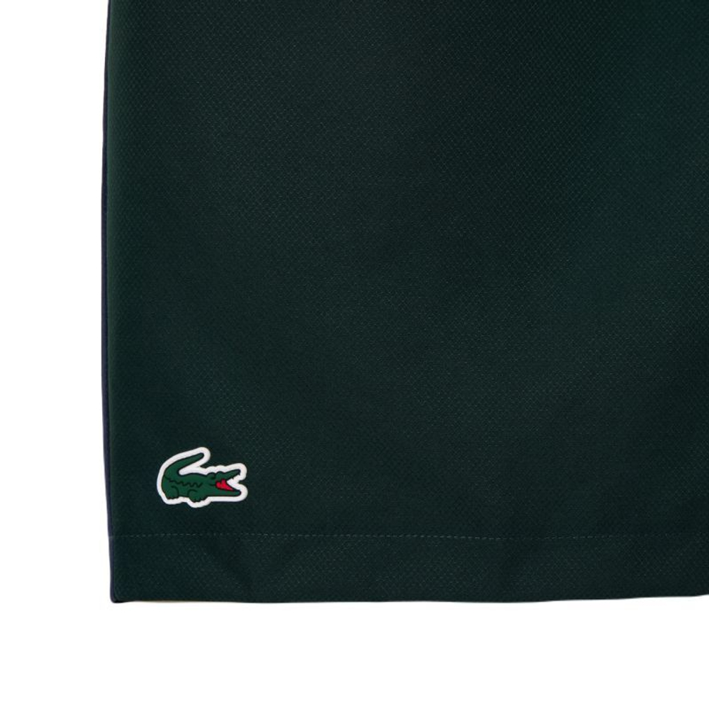 Мужские теннисные шорты Lacoste Recycled Fiber Shorts - green/navy blue/white