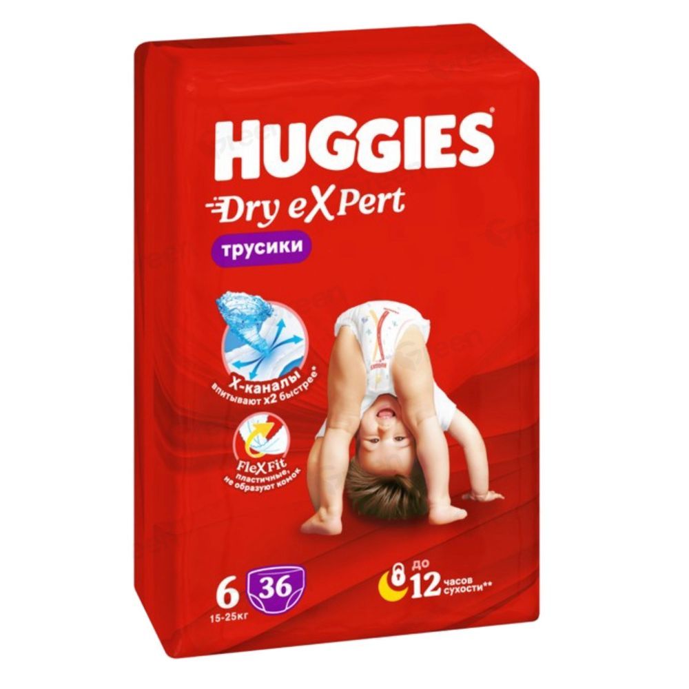 Подгузники-трусики Huggies Dry Expert 6 15-25кг 36шт