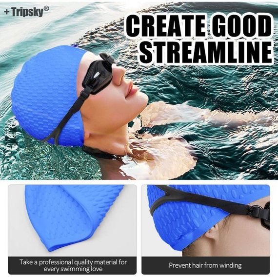 Üzgüçülük papağı \ Шапочка резиновая для плавания \ Cilicone cap blue