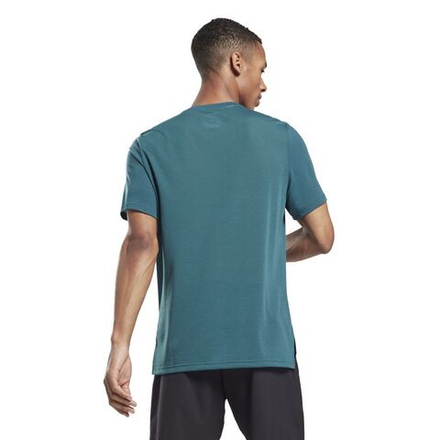 Теннисная футболка Reebok Workout Supremium SS Graphic - midnight pine