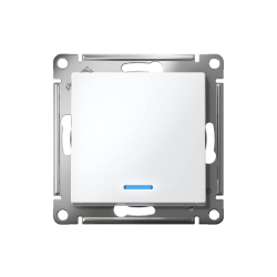 ATLASDESIGN 1-клавишный ВЫКЛЮЧАТЕЛЬ с подсветкой, сх.1а, 10АХ, механизм, БЕЛЫЙ