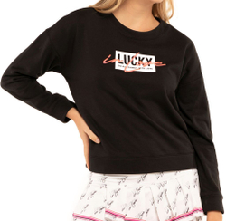 Женская Кофта теннисная Lucky in Love Core Signature Lucky In Love Pullover - черный