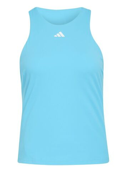 Женский теннисный топ Adidas Climacool Y-Tank Tennis — signal cyan