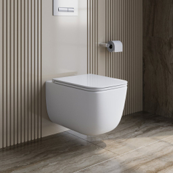 Унитаз подвесной безободковый с сиденьем микролифт BelBagno LUCE BB076CH-TOR/SC