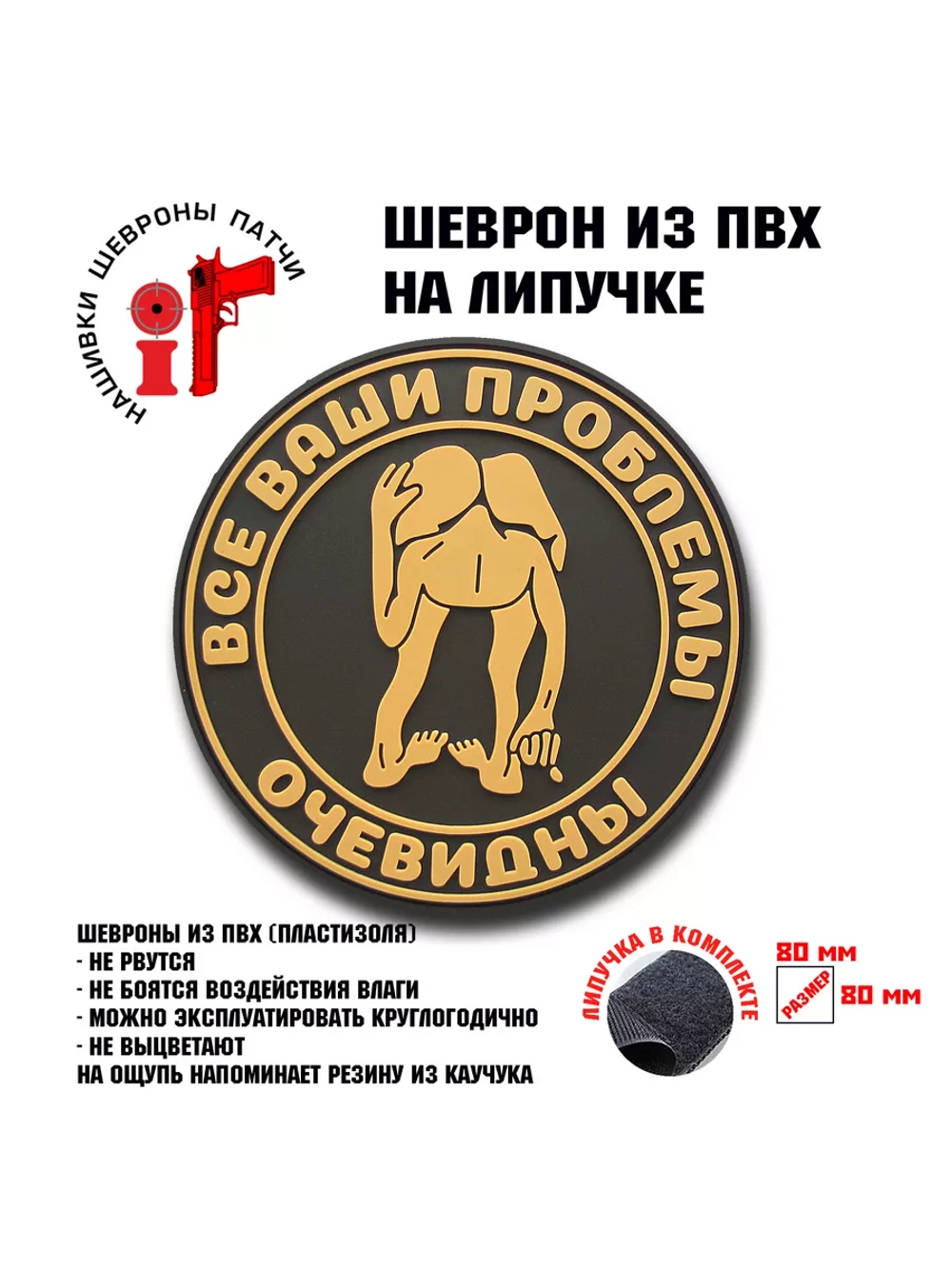 Шеврон на липучке Все ваши проблемы очевидны