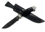 Нож Н29, сталь дамасск 9ХС-70С2ХА, Граб,Никель,  ЗЗОСС