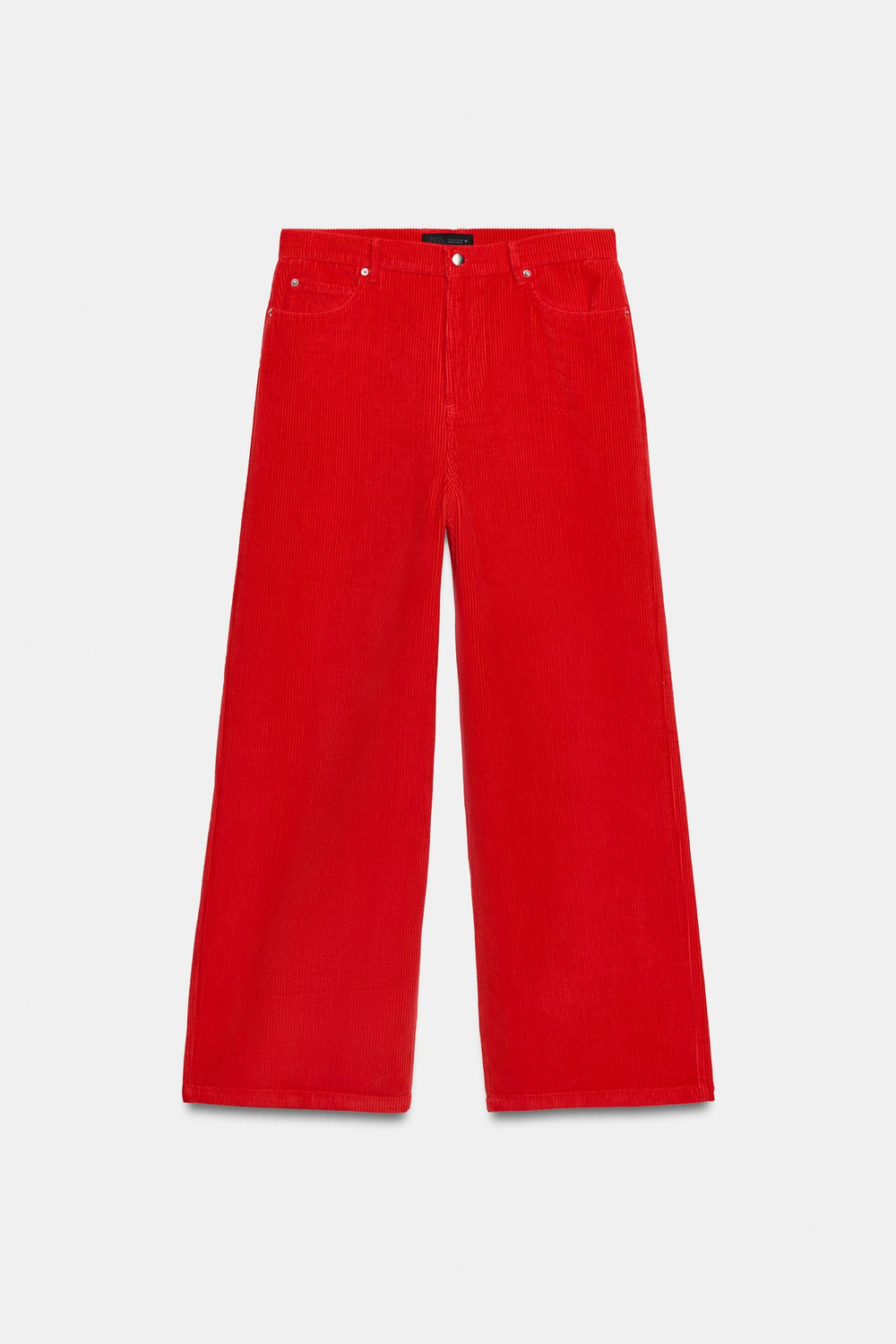 ZARA ВЕЛЬВЕТОВЫЕ ШИРОКИЕ БРЮКИ, КРАСНЫЙ