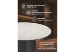 Керамический стол Woodville Гравент 90 carmen light grey, черный