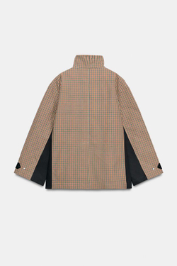 ZARA КОРОТКАЯ ПАРКА В КЛЕТКУ — ZW COLLECTION, КОРИЧНЕВЫЙ/ЭКРЮ