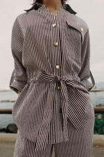 РУБАШКА САФАРИ В ПОЛОСКУ — ZARA