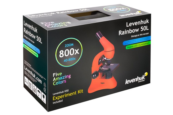 Микроскоп Levenhuk Rainbow 50L Апельсин