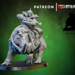 Grand Alliance Destruction Ogor Mawtribes Ogre Kingdoms Всадник огров на бегемоте №4 с арбалетом миниатюра для dnd, днд, pathfinder, фентези, Настольная игра, НРИ, Варгейм, РПГ