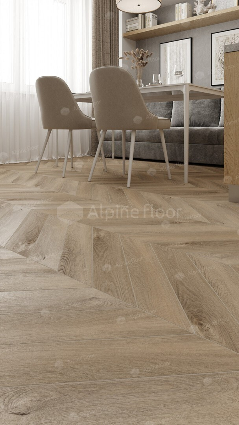 SPC ламинат Alpine Floor Chevron Дуб Синистра 18-6