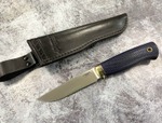 Нож Кузьмич Норт Эксперт, N690, микарта синяя, 349.5256