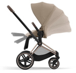 Коляска Cybex Priam IV Rosegold complete Cloud T Sepia Black Plus Base T 3 в 1 Cozy Beige