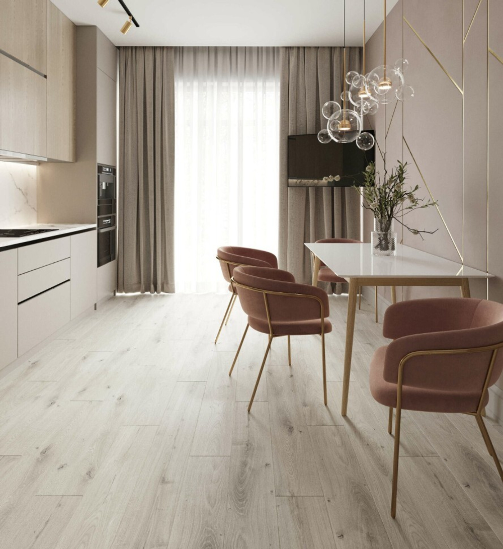 Каменный SPC ламинат AlixFloor City Line Дуб каменно-серый