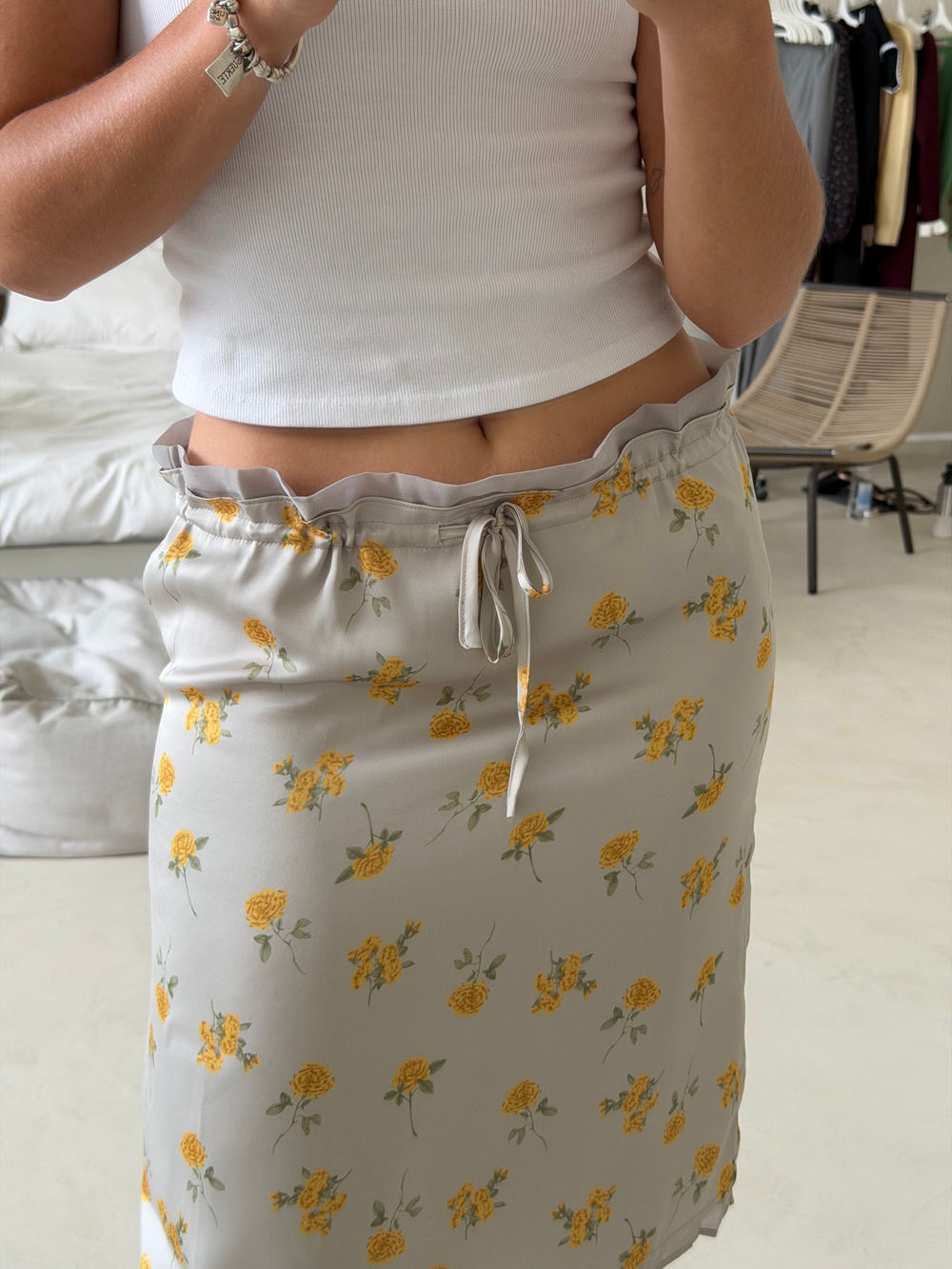 Юбка Floral серый