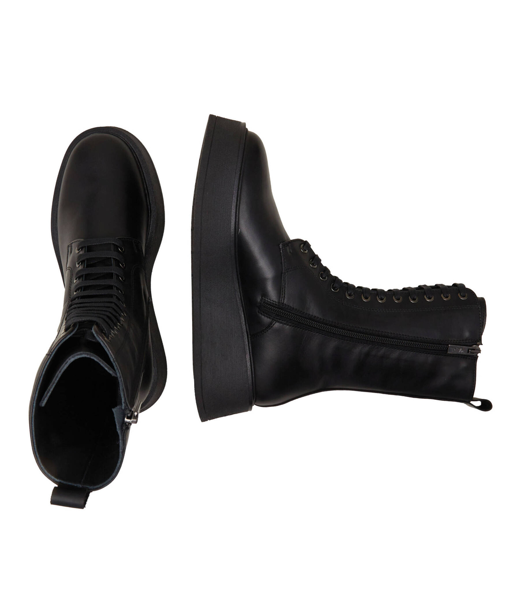 Кожаные ботильоны zephyr hi lace Karl Lagerfeld - черный(KL42475)