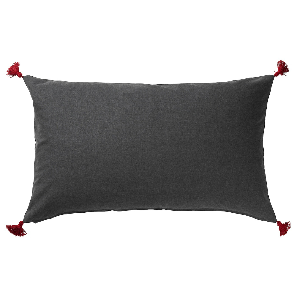 IKEA SKOGSKORN  (ИКЕА СКОГСКОРН)  -  Подушка, темно-серый/многоцветный, 40x65 см