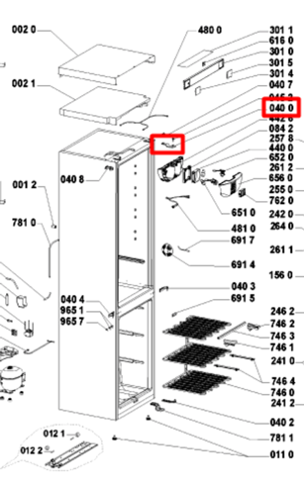 Петля для холодильника Indesit (Индезит)/Ariston (Аристон) верхняя - 329756, 481241719434