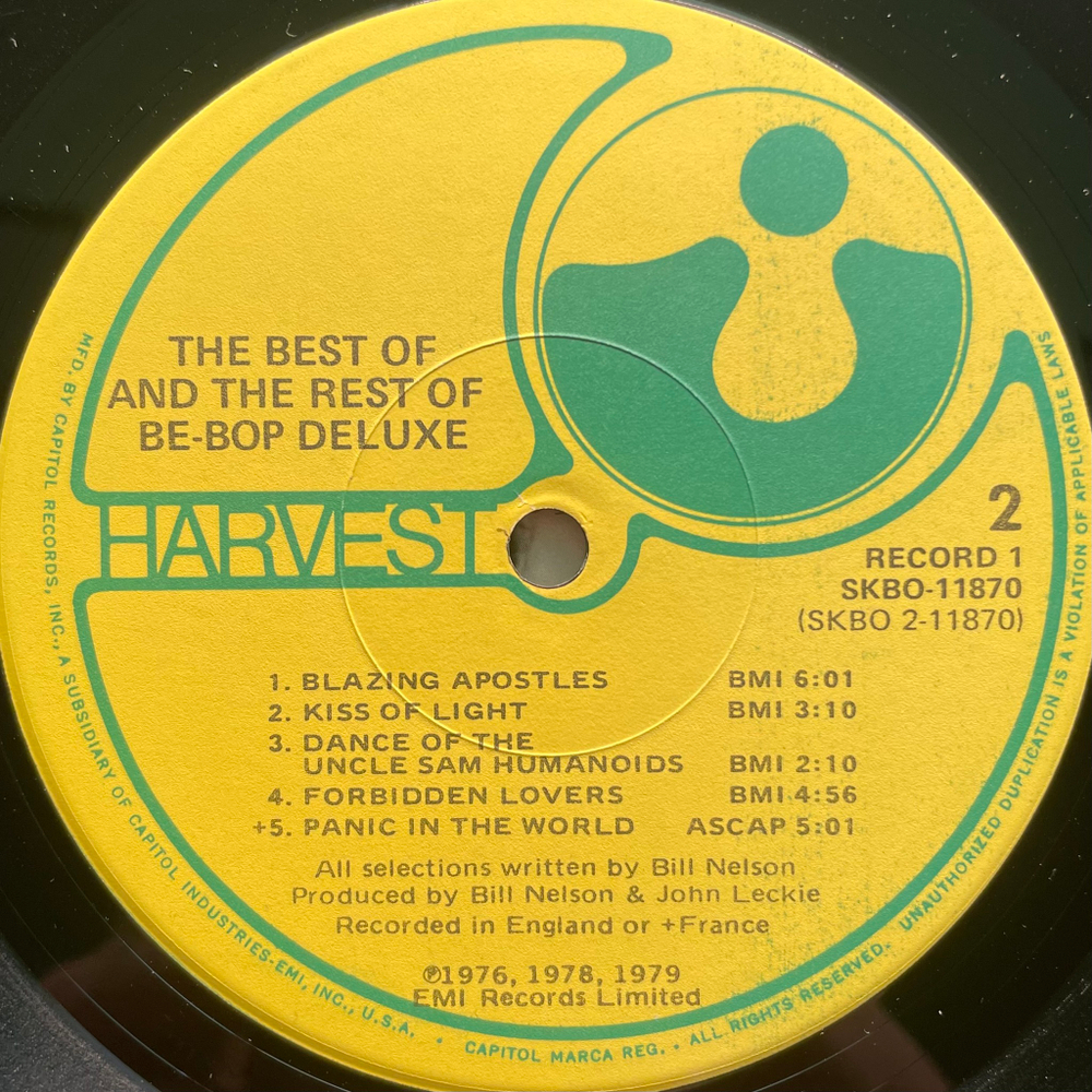 Be Bop Deluxe ‎– The Best Of And The Rest Of Be Bop Deluxe 2LP (США 1979г.)
