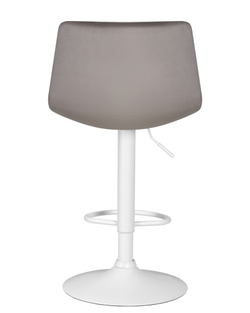 Стул барный DOBRIN TAILOR WHITE, серый велюр (MJ9-75)