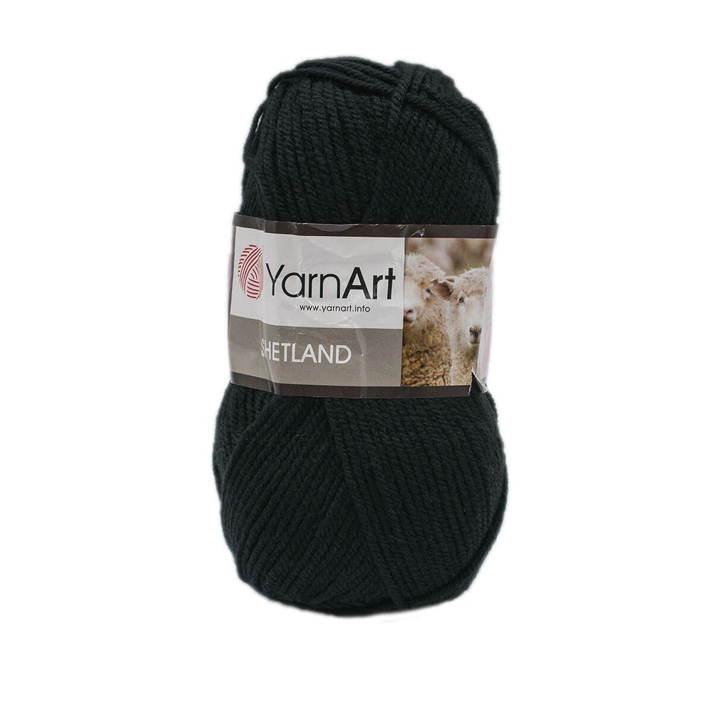 Пряжа YarnArt (ЯрнАрт) Shetland / уп.5 мот. по 100 г, 220м, 502 черный