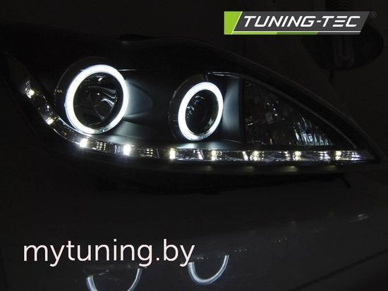 Передние фары Angel Eyes для Ford Focus II (08-11) CCFL черные